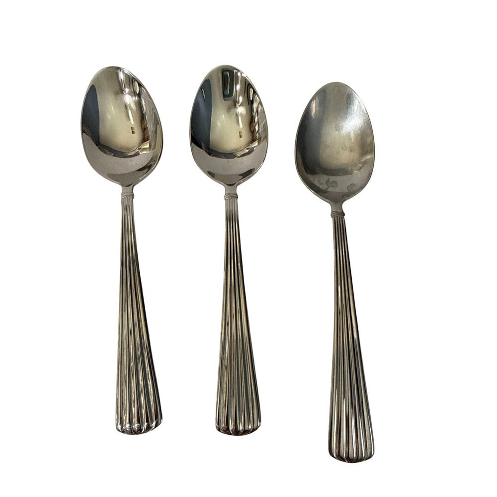 Reed & Barton Trinity Hall Soup Spoons 7.25” 18/10 Stainless Steel Set Of 3
